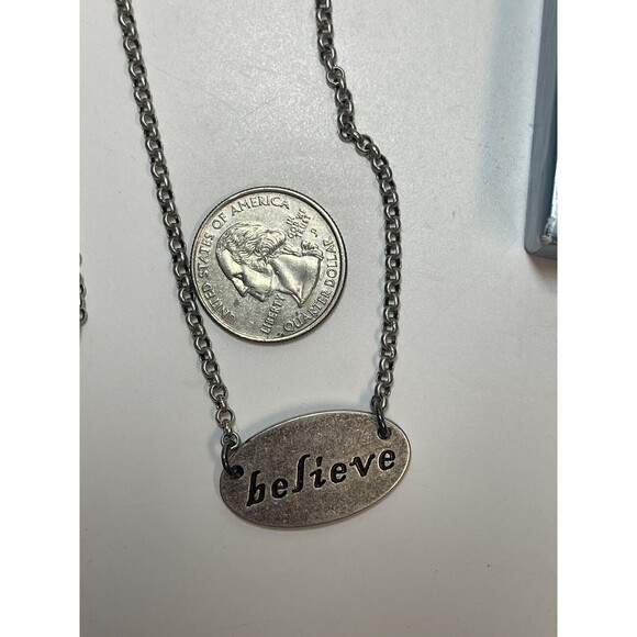 Cynthia Garrett Love Conquers All BELIEVE Necklace New - Picture 4 of 6